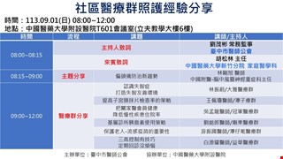 113年社區醫療群經驗分享-第一場